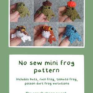 No sew crochet frog pattern bundle