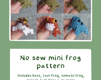 No sew crochet frog pattern bundle