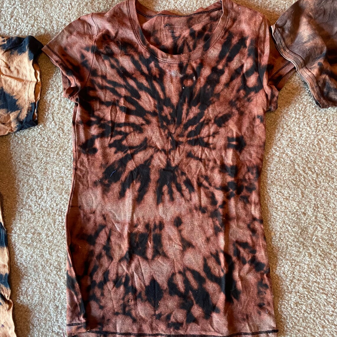 Customizable Bleach Dyed TShirts Etsy