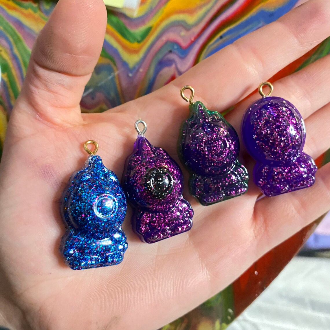 Sparkly Alien Pendant Etsy