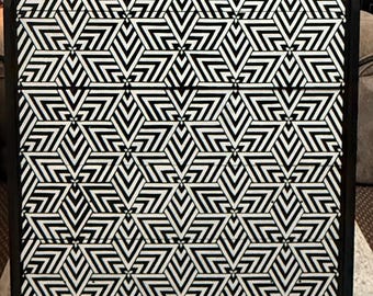Black and White  G-Plan Geometric Chest of Drawers / Vibrant Statement Dresser