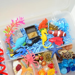 Coral Reef Sensory Playdough Kit, Ocean Sensory Bin, Montessori, Busy ...