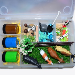 Cattle Farm Playdough Kit, Sensory Bin, Montessori, Busy Box, Sensory Kit, Sensory toy, Play dough Kit, Gifts for kids
