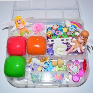 Flower Fairy Pixie playdough Sensory Kit -Playdough kit, Themed playdough kit, busy box kit, loose parts play, Screen free Play