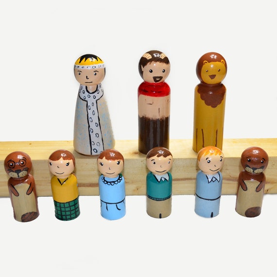 Hand Painted Narnia Peg Doll Set, Montessori Toys - Etsy