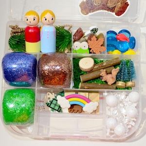 Going on Bear Hunt Sensory Playdough Kit, Sensory Bin, Montessori, Busy Box, Sensory Kit, Sensory toy, Play dough Kit, Gifts for kids