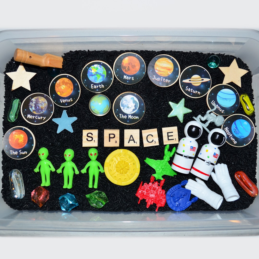 Space/solar System Sensory Bin Sensory Rice Sensory Bin Etsy