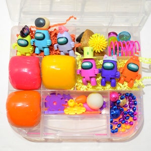 Themed Homemade Sensory Playdough Kit, Sensory Bin, Montessori, Busy Box, Sensory Kit, Sensory toy, Play dough Kit, Gifts for kids