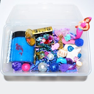 Mermaid Playdough Kit, Play Dough Kit, Sensory Box, Sensory Bin, Busy Box, Playdough Kit, Play Dough Kit, Kids gift