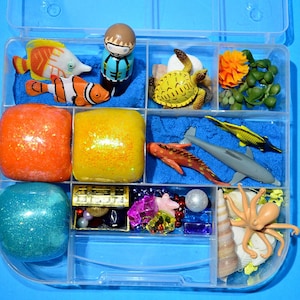 Scuba diver/Under the Sea Playdough Kit, Sensory Bin, Montessori, Busy Box, Sensory Kit, Sensory toy, Play dough Kit, Gifts for kids