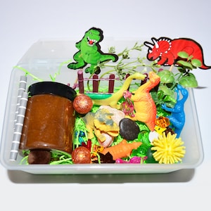 Dinosaurs Sensory Playdough Kit, Sensory Bin, Montessori, Busy Box, Sensory Kit, Sensory toy, Play dough Kit, Gifts for kids