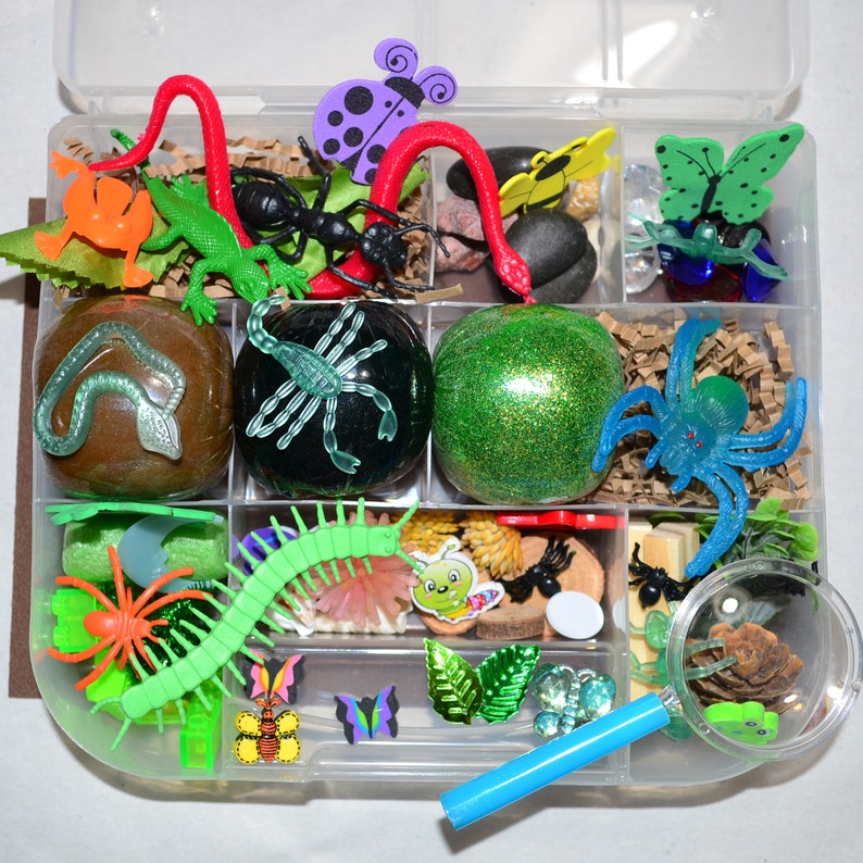 Creepy Crawlers Play Dough Kit Creepy Crawlers Busy Box Etsy