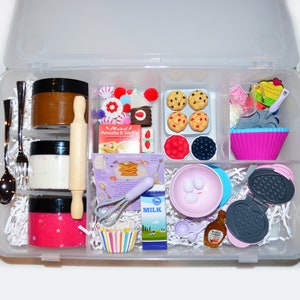 Baking/Bakery Playdough Kit, Sensory Bin, Montessori, Busy Box, Sensory Kit, Play-doh kit, Sensory toy, Play dough Kit, Kids Gift