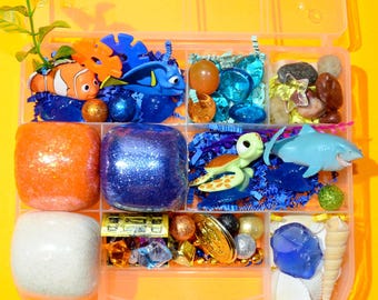 Themed Homemade Sensory Playdough Kit, Sensory Bin, Montessori, Busy Box, Sensory Kit, Sensory toy, Play dough Kit, Gifts for kids
