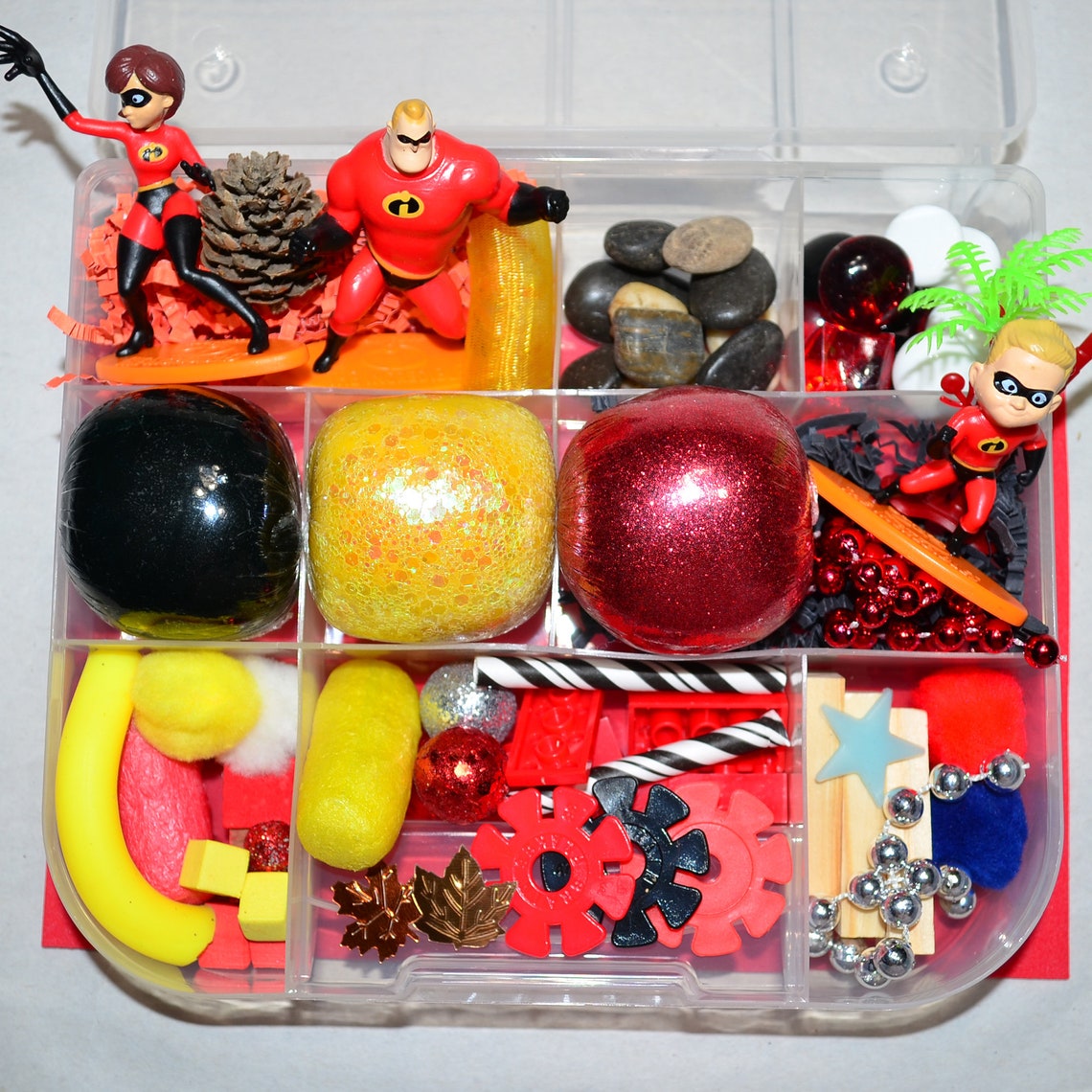 Superhero Themed Play Dough Kit Superhero Busy Box Sensory Etsy