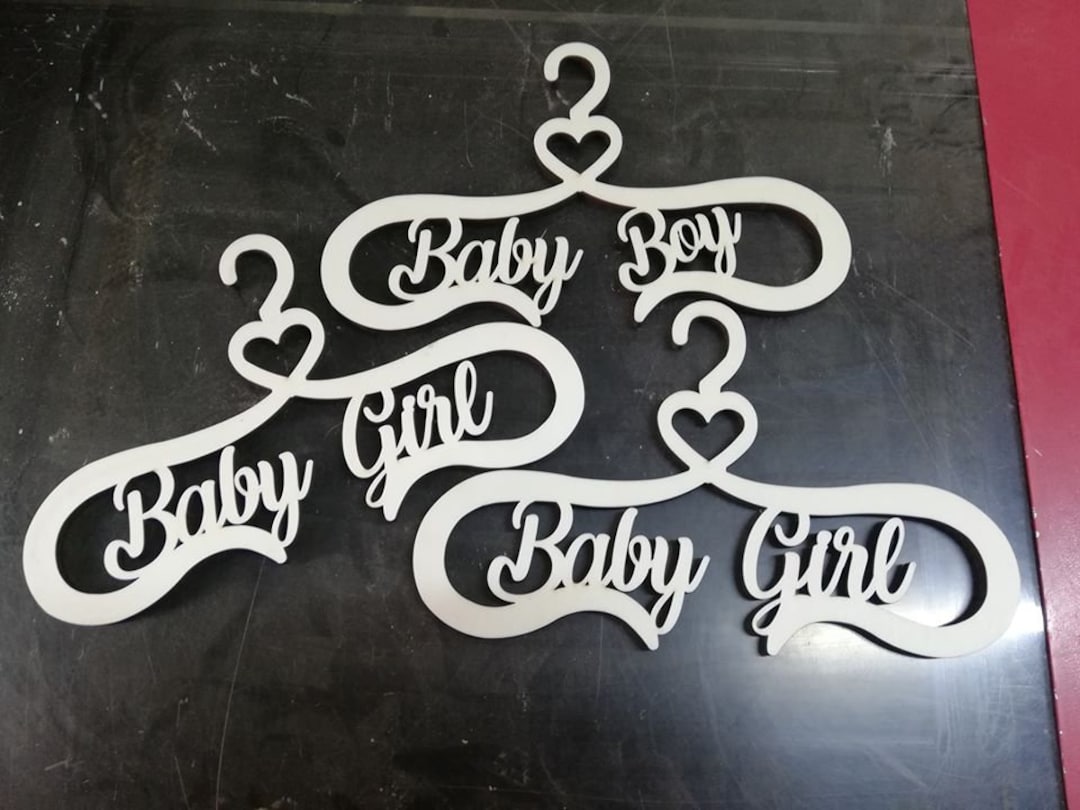 Laser Cut DXF Files Cnc Router Clothes Hanger Baby Boy Baby Girl ...