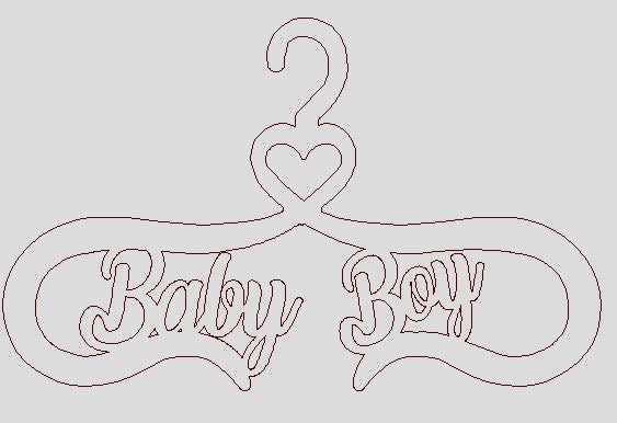 Laser Cut DXF Files Cnc Router Clothes Hanger Baby Boy Baby Girl ...
