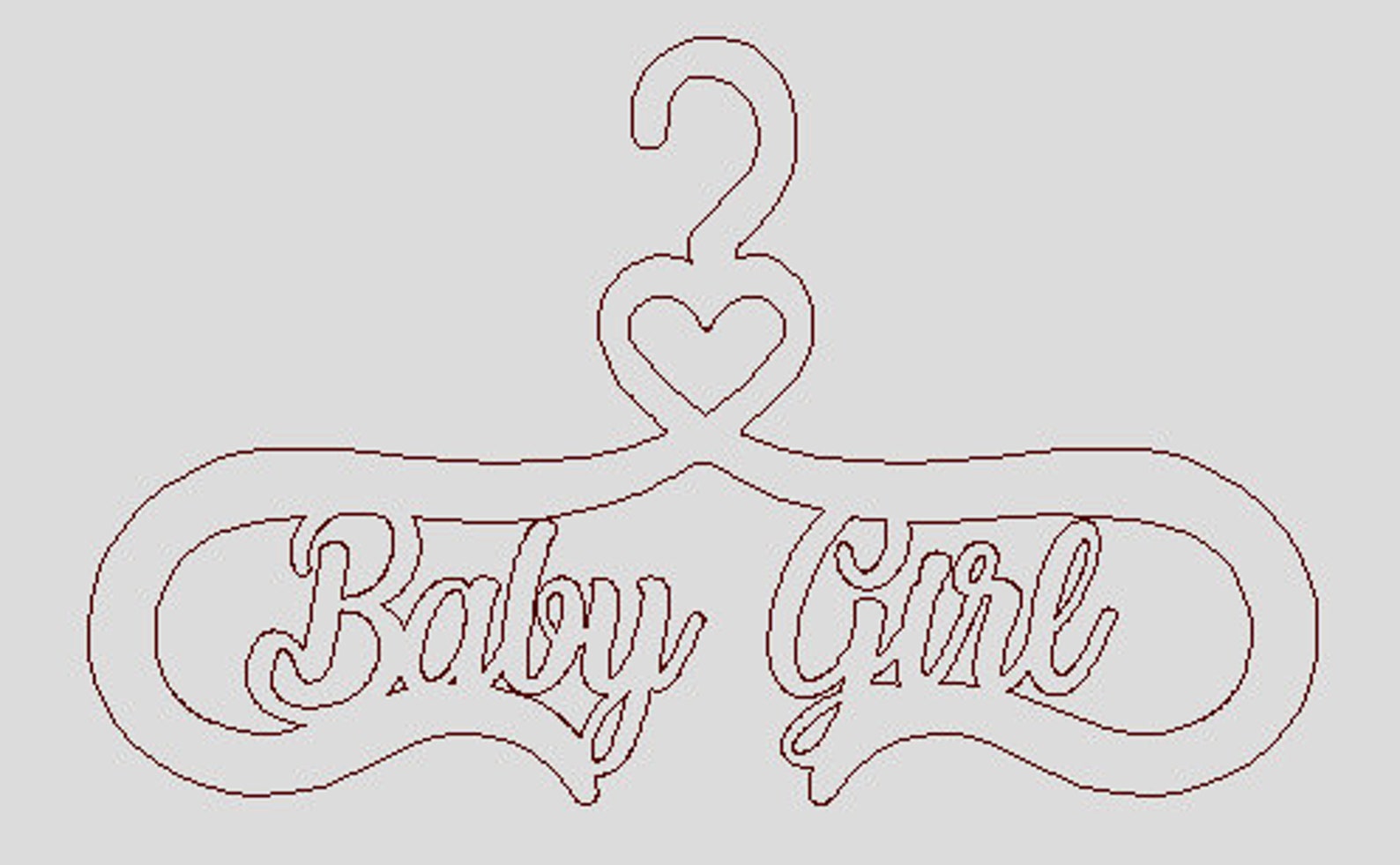 Laser Cut DXF Files Cnc Router Clothes Hanger Baby Boy Baby Girl ...