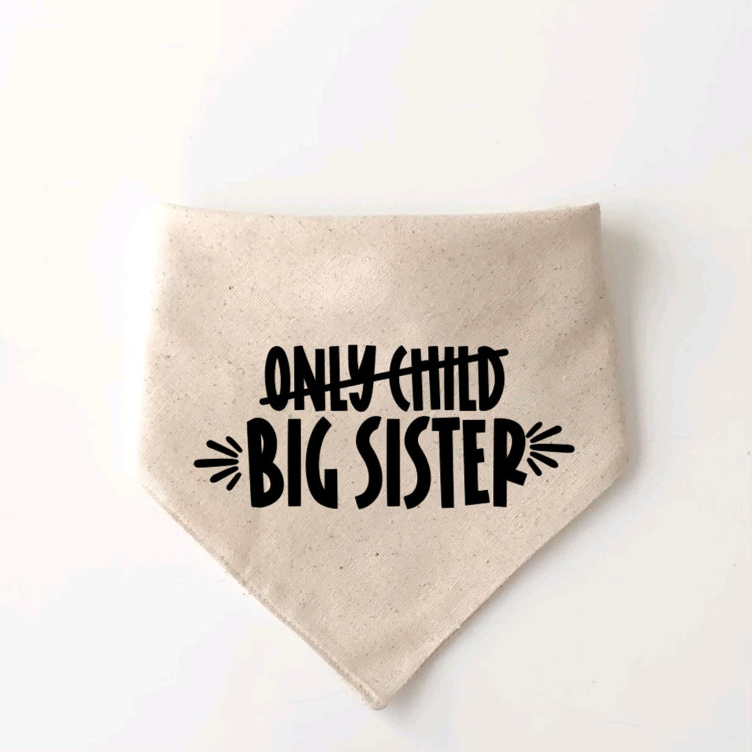 Big Sister Dog Bandana, Pregnancy Announcement Dog Bandana, Baby Shower
