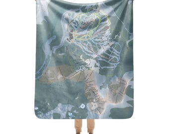 Monarch Mountain, Colorado Ski Resort Map blanket