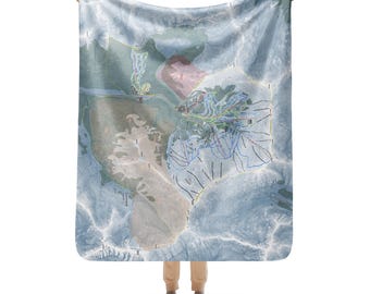 Loveland, Colorado Ski Resort Map blanket