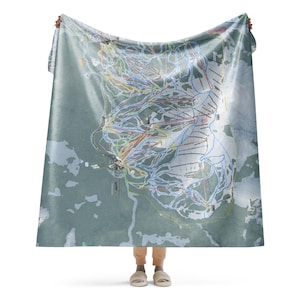 Mammoth Mountain, California Ski Resort Map blanket