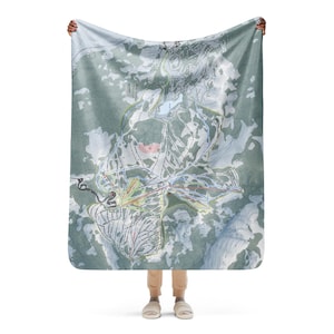 Bear Valley Mountain, California Ski Resort Map blanket