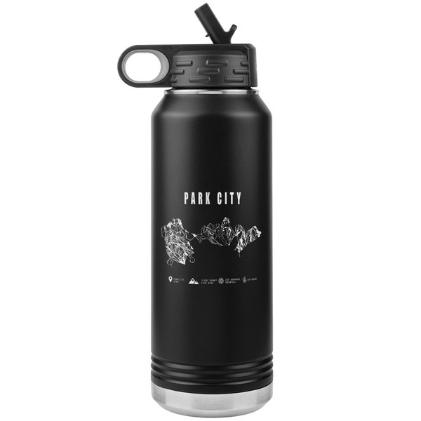 Park city,Utah Ski Resort Map 32oz Water Bottle Tumbler