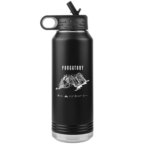 Purgatory Colorado Ski Resort Map 32oz Water Bottle Tumbler | Etsy