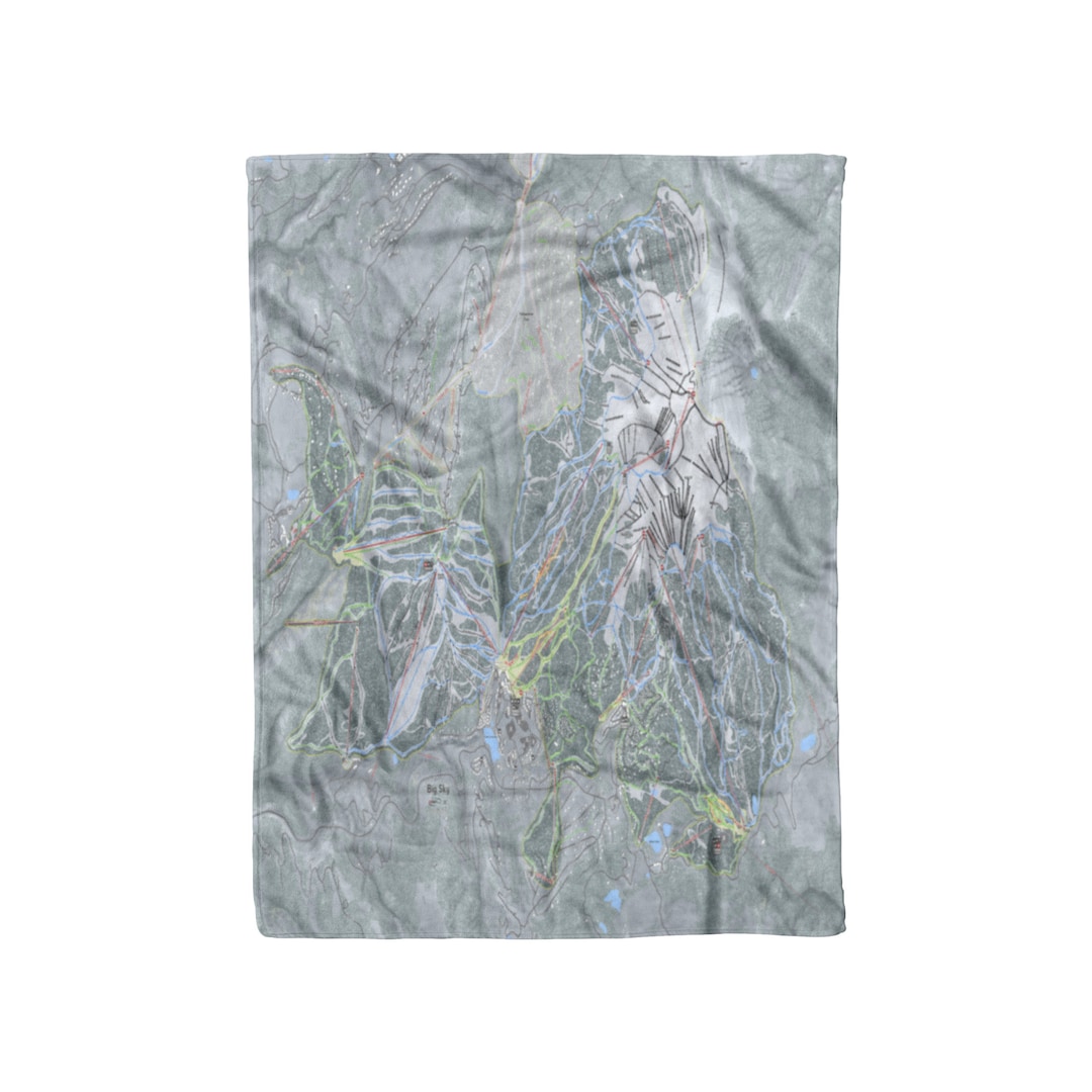 Big Sky Montana Ski Trail Map Blanket Cozy Soft Throw Blanket Makes A big-sky-montana-ski-trail-map-blanket-cozy-soft-throw-blanket-makes-a
