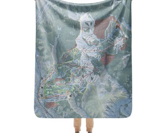 Vail Mountain, Colorado Ski Resort Map blanket