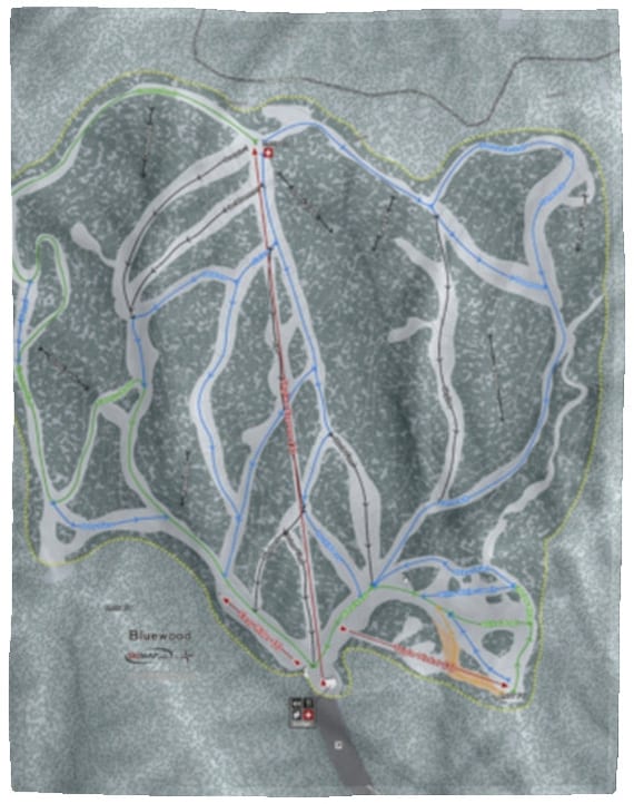 Bluewood Ski Resort Map Fleece Blanket  Etsy