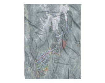 Keystone, Colorado Ski Trail Map Blanket | Une couverture confortable et douce fait un excellent cadeau de décoration de cabine pour les skieurs et les snowboarders