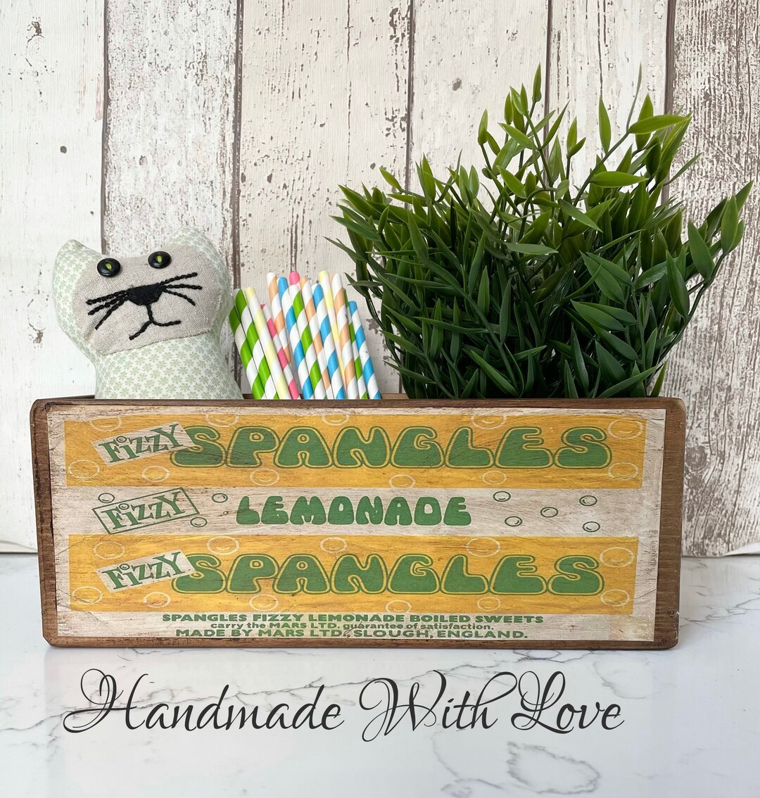 Wooden Retro Sweets Chocolate Storage Box Crate Kitchen Etsy