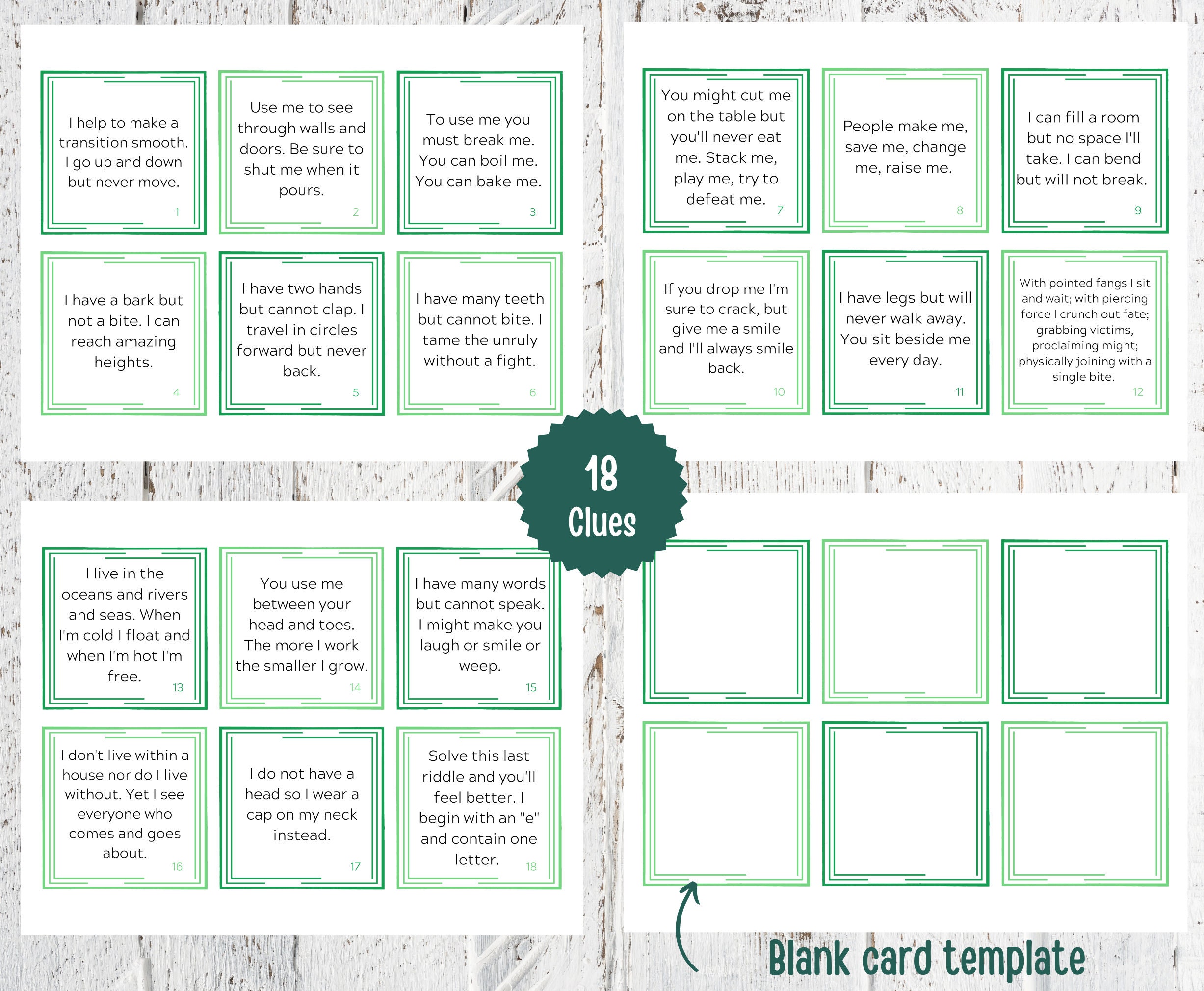 Riddle Scavenger Hunt Printable for Instant Download, Teen Treasure ...