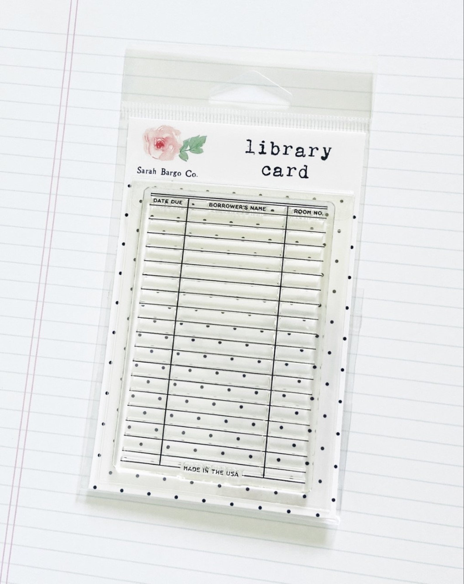 Library Card Stamp | Etsy