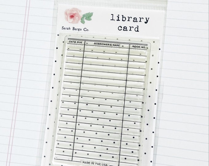 Library Card Stamp - Etsy