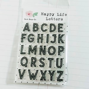 Happy Life Letters Alphabet Stamps!