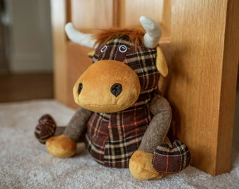 highland cow pillow pet
