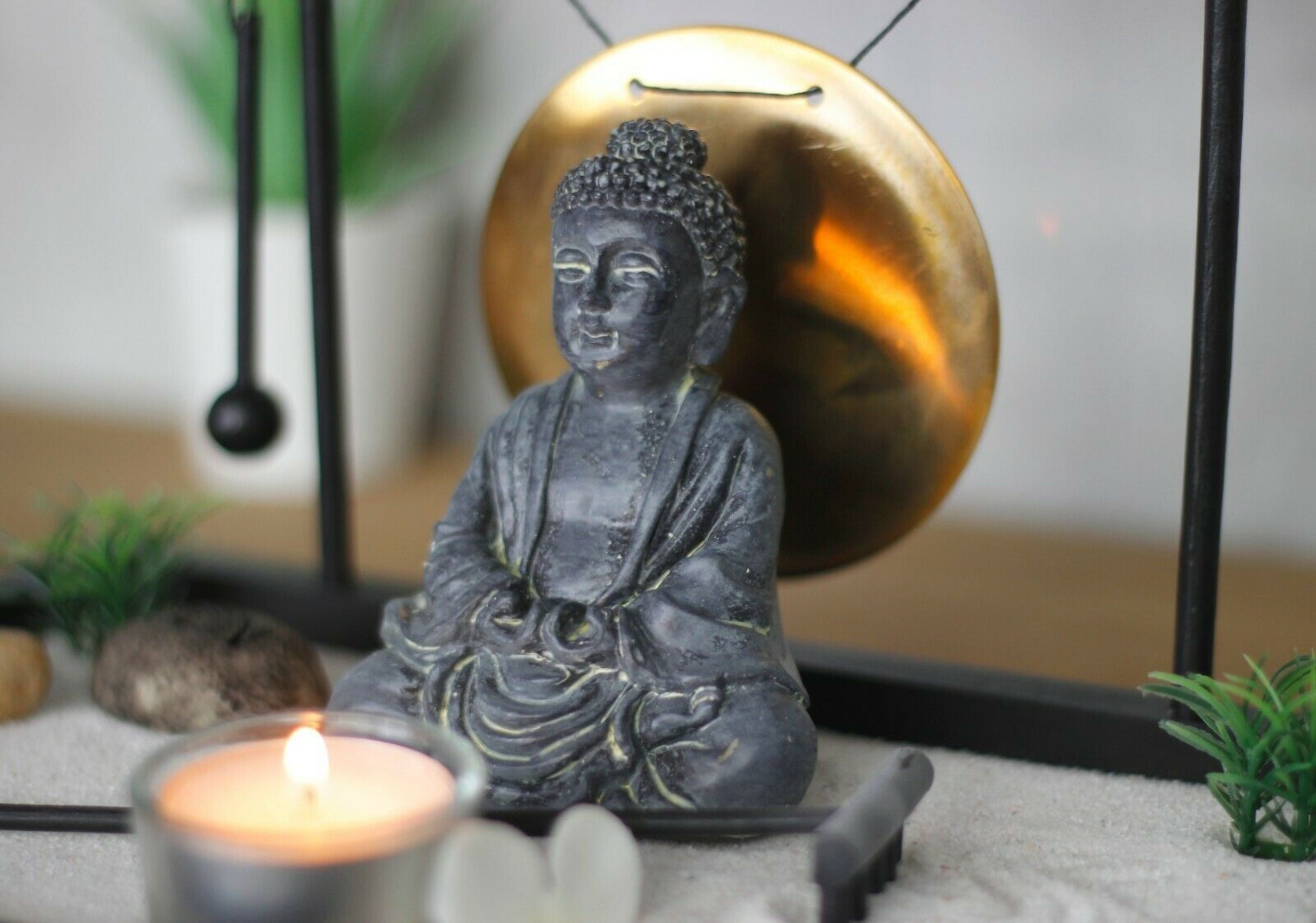 Buddha Zen Garden Candle Tealight Holder Spiritual Decoration Etsy