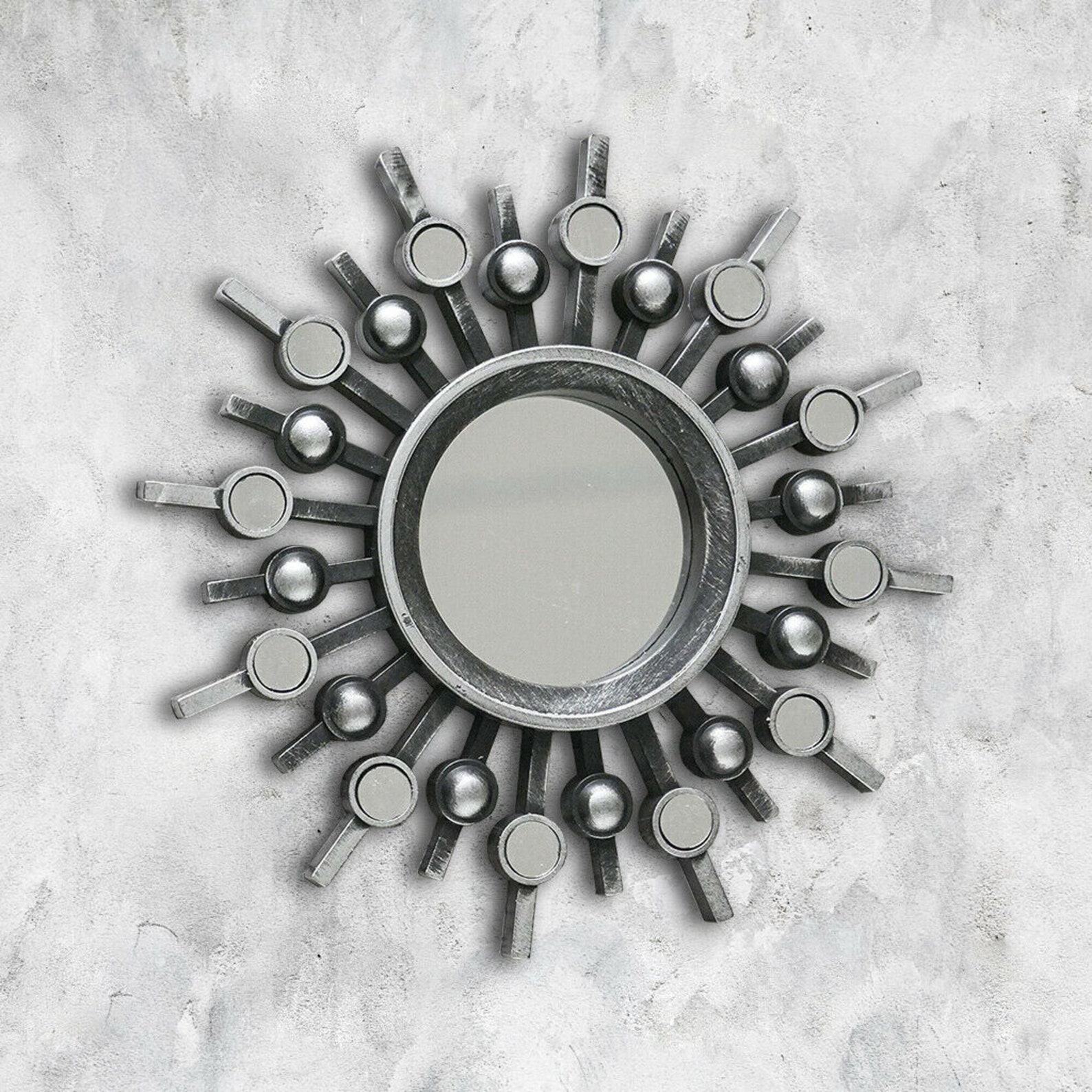 3pc Bronze Sunburst Wall Mirrors Round Art Deco Art Home Etsy UK