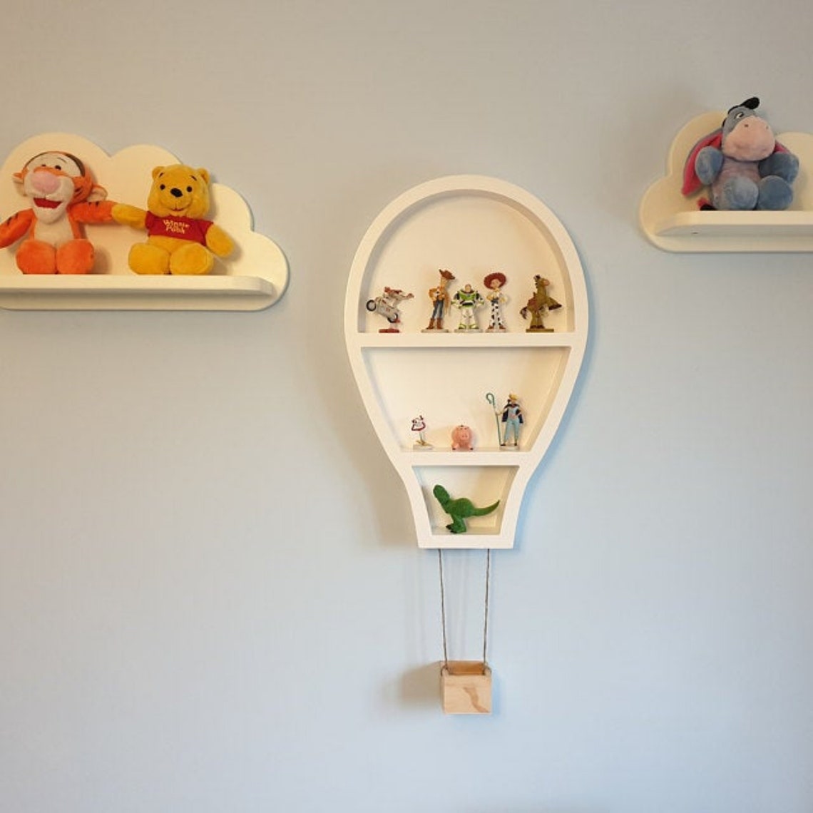Hot Air Balloon Shaped Wooden Floating Shelves Wall Mounted Etsy