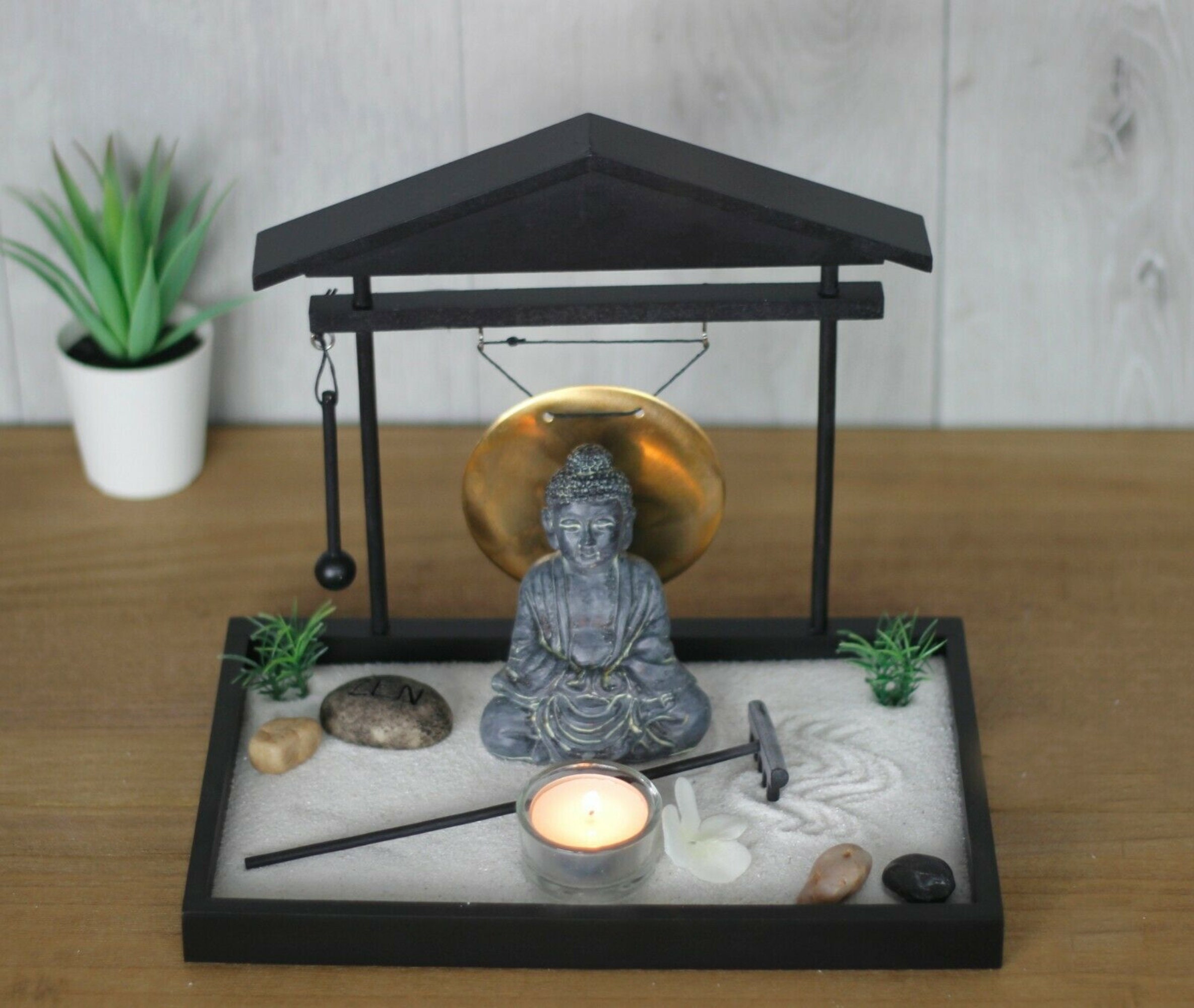 Buddha Zen Garden Candle Tealight Holder Spiritual Decoration Etsy