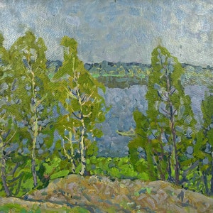 Oil painting Summer day artwork collectibles nature painting original artwork signed artwork