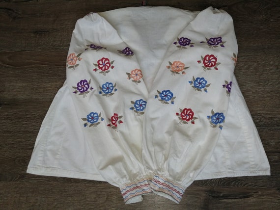 Vintage folk blouse, ukrainian vyshyvanka dress, … - image 7