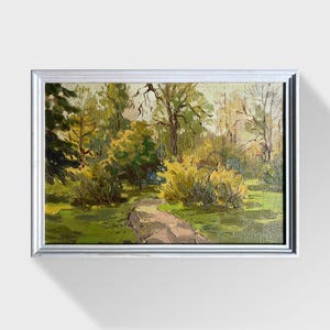 Ölgemälde Botanischer Garten der Universität von Lemberg Ukrainischer Maler Landschaftsbild Landschaftsbild