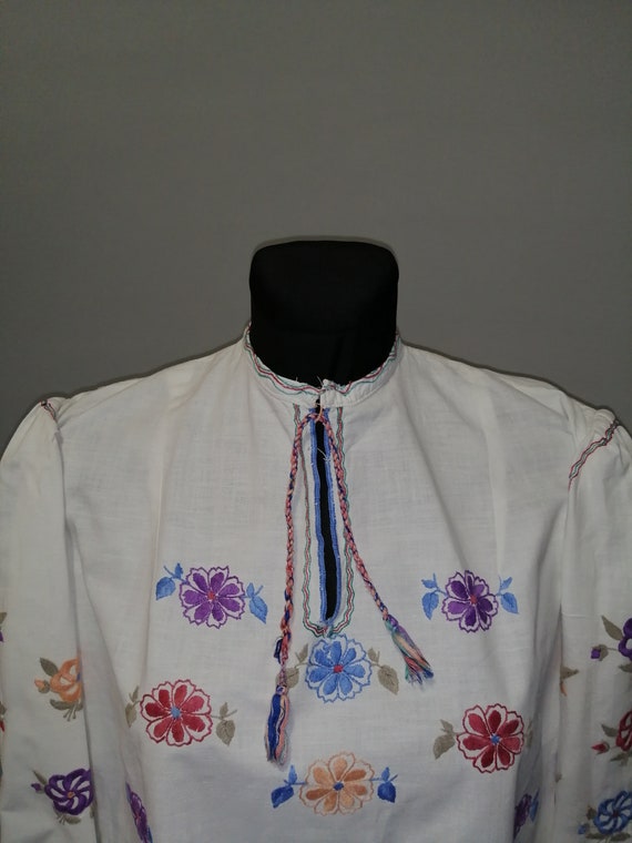 Vintage folk blouse, ukrainian vyshyvanka dress, … - image 6