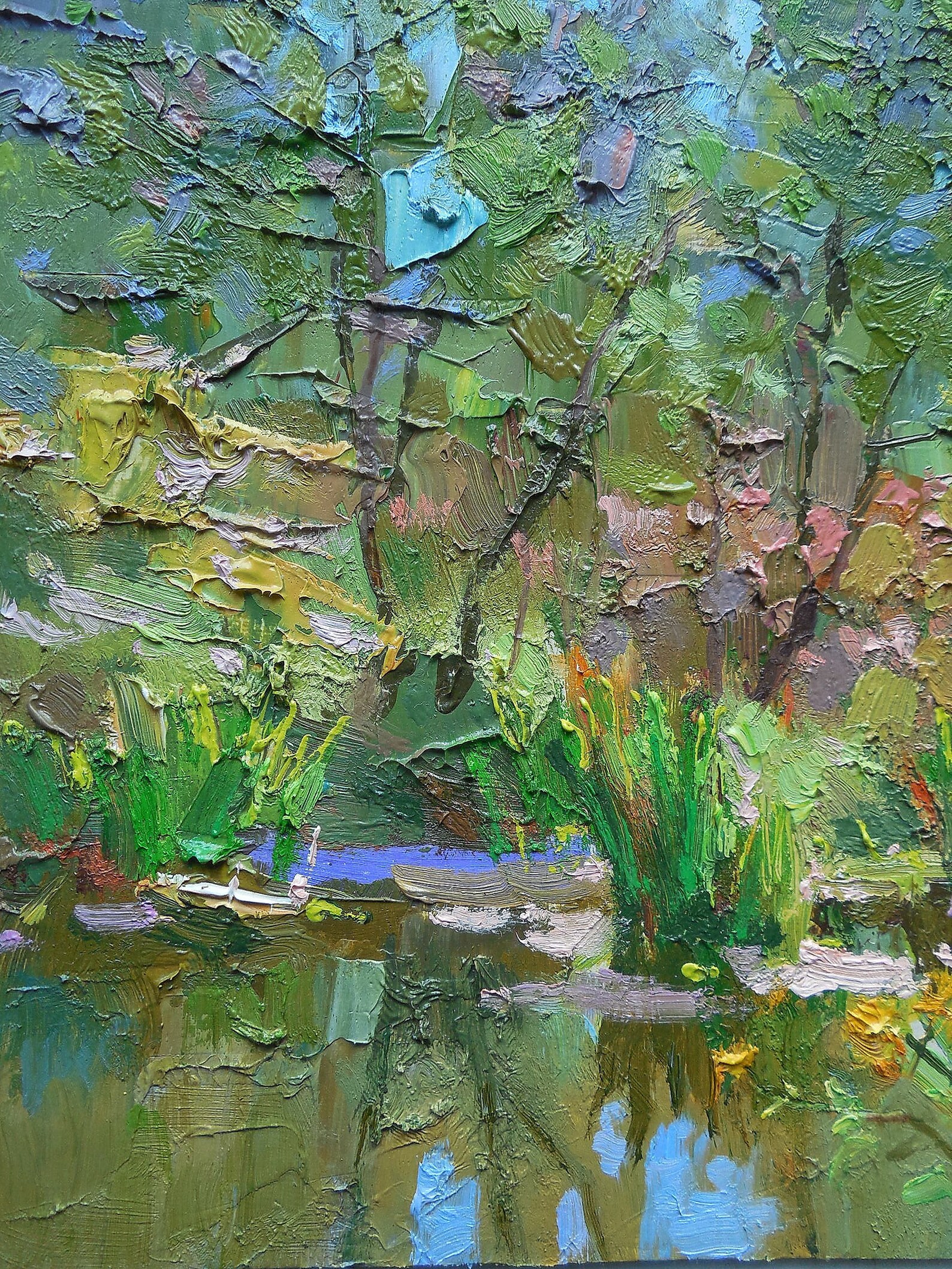 Oil painting Near forrest original picture painter landscape Etsy