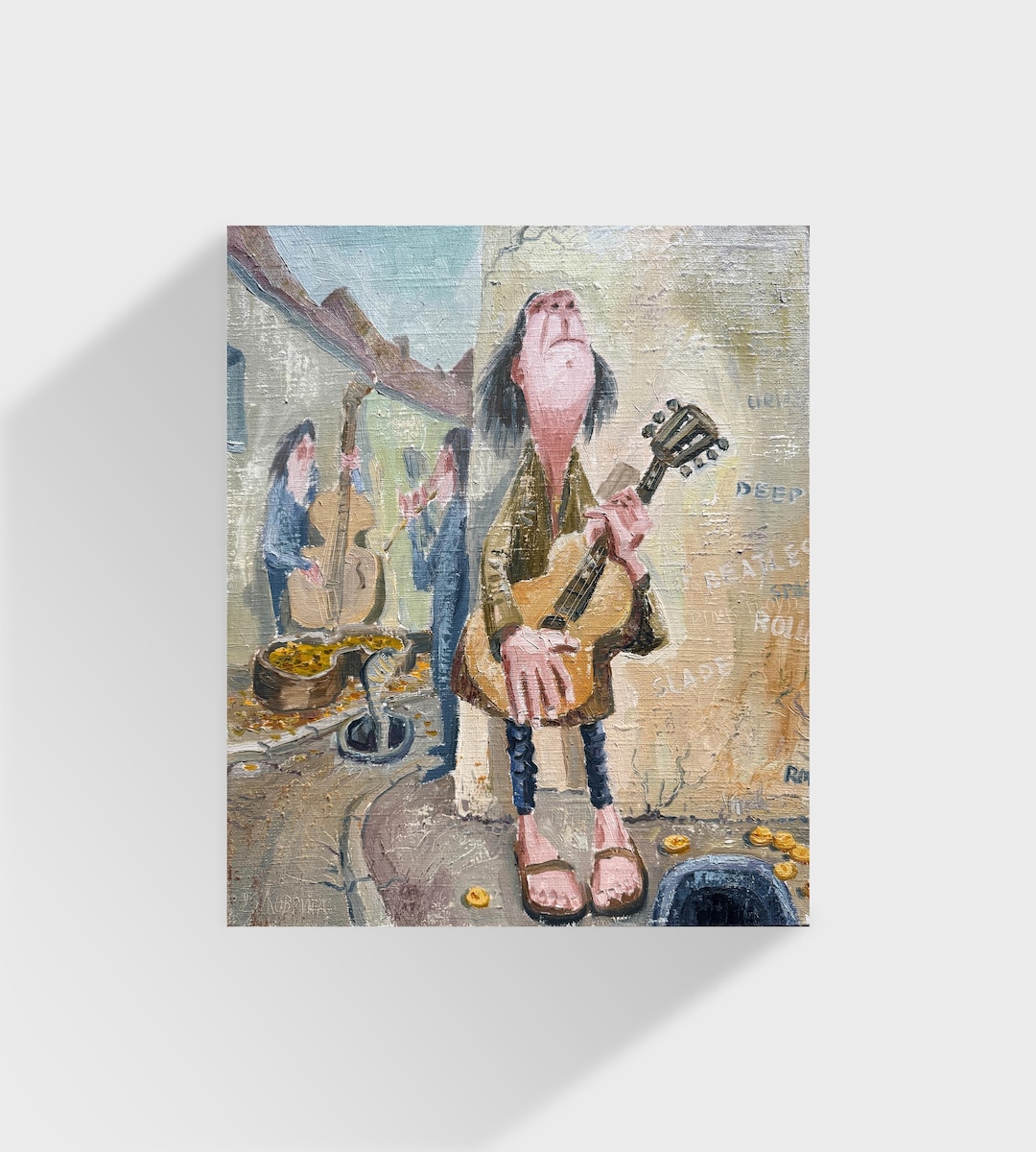 Original Oil Painting, Modern Art, Genre Painting, Large Wall Art ...