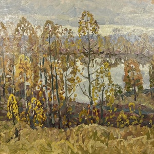 Pintura a óleo Kolochak River obras de arte colecionáveis pintura da natureza obras de arte originais obras de arte assinadas